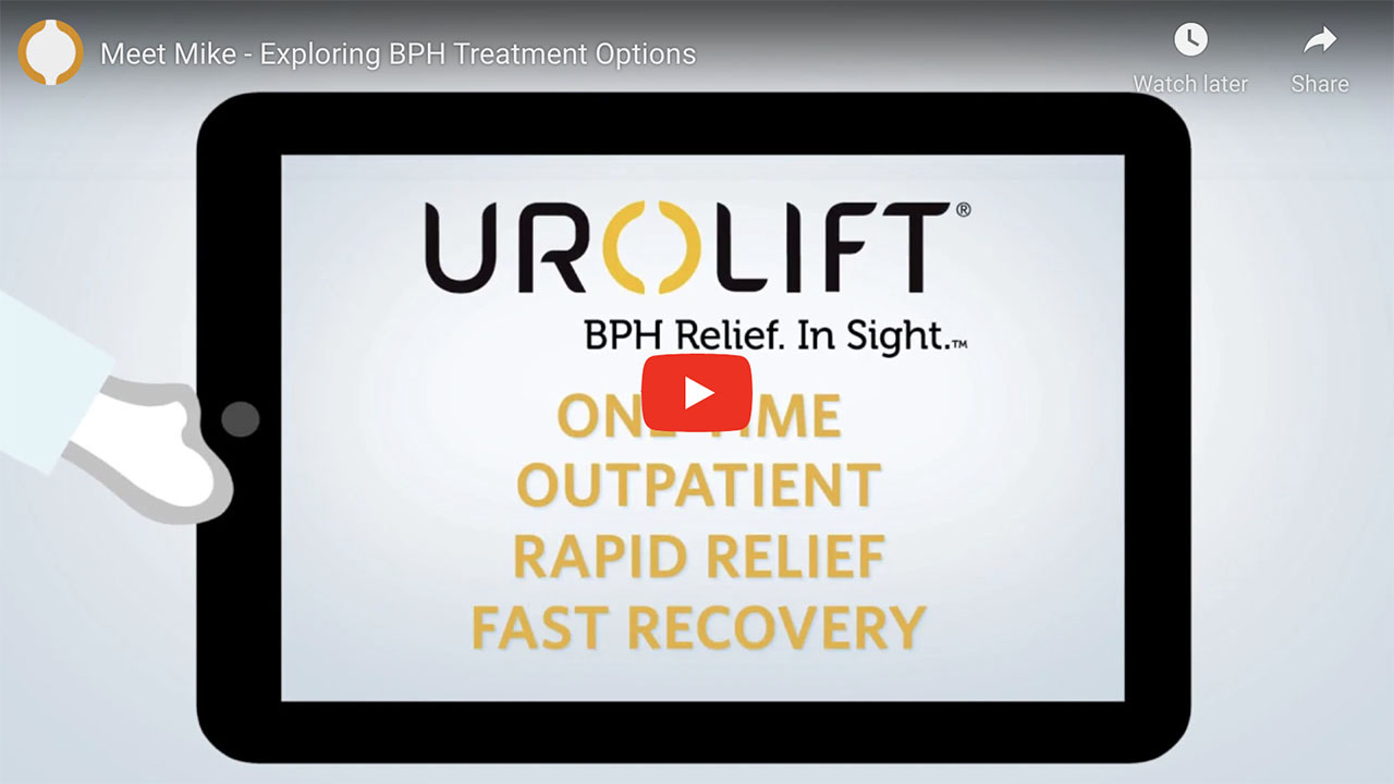 YouTube video of Meet Mike - Exploring BPH Treatment Options